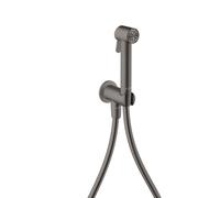 hansgrohe AXOR Bidette Showers Bidette Douchette à main 1jet EcoSmart, ronde, pour eau froide, avec support de douche et flexibles de douche de 1,25m, 29240340, Couleur: Chrome noir brossé