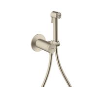 hansgrohe AXOR Bidette Showers Bidette Douchette à main 1jet EcoSmart, ronde, pour eau mitigée, avec support de douche et flexibles de douche 1,25m, 29242820, Couleur: Nickel brossé