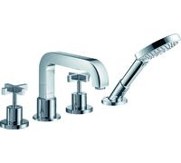 hansgrohe AXOR Citterio 4 trous pour baignoire avec poignées transversales, 39445000, Couleur: chrome