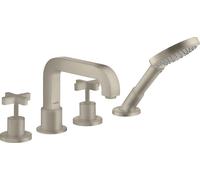 hansgrohe AXOR Citterio 4 trous pour bordure de carrelage avec poignées transversales, 39453820, Couleur: Nickel brossé