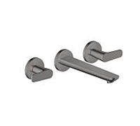 hansgrohe Axor Citterio C 3 trous mitigeur lavabo mural 49070330 encastré, avec bec 195 mm, Chrome Noir Poli