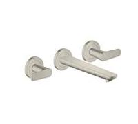 hansgrohe Axor Citterio C 3 trous mitigeur lavabo pour montage mural 49071800 encastré, avec bec 195 mm coupe cubique, aspect acier inoxydable