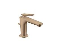 hansgrohe Axor Citterio C CoolStart mitigeur lavabo 49011310 avec tirant garniture de vidange , Coupe cubique, Brossé Red Or