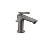 hansgrohe Axor Citterio C CoolStart mitigeur lavabo 49011330 avec tirant garniture de vidange , Coupe cubique, Chrome noir poli