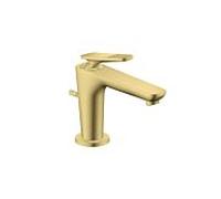 hansgrohe Axor Citterio C CoolStart mitigeur lavabo 49011950 avec tirant garniture de vidange , Coupe cubique, Laiton brossé