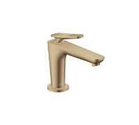 hansgrohe AXOR Citterio C Mitigeur monocommandé pour lavabo 90, avec CoolStart pour lave-mains et garniture de vidage, Cubic cut, 49021140, Couleur: Bronze brossé