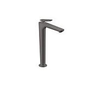 hansgrohe AXOR Citterio C Mitigeur monocommandé pour lavabo 250, avec CoolStart et garniture d'écoulement, Cubic cut, 49051340, Couleur: Chrome noir brossé