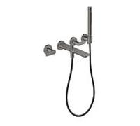 hansgrohe Axor Citterio C mitigeur de bain 3 trous 49480330 sans structure, chrome noir poli, encastré, montage mural