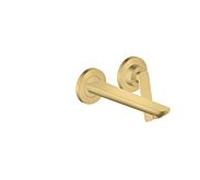 hansgrohe Axor Citterio C Mitigeur de lavabo 2 trous pour montage mural 49110250 encastré, avec bec 195 mm, optique or brossé