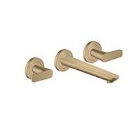 Hansgrohe AXOR Mitigeur de lavabo Citterio C Cubic cut 3 trous mural encastré 195mm Bronze brossé