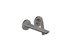 hansgrohe AXOR Citterio C Mitigeur monocommandé pour lavabo encastré pour montage mural, bec 195mm, Cubic cut, 49111330, Couleur: Chrome noir poli