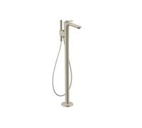 hansgrohe AXOR Citterio C Mitigeur monocommandé pour bain au sol, 2 consommateurs, Cubic cut, 49441820, Couleur: Nickel brossé