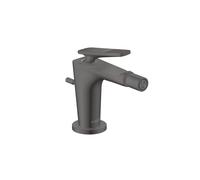 hansgrohe AXOR Citterio C Mitigeur monocommandé pour bidet, avec vidage à tirette, Cubic cut, 49211340, Couleur: Chrome noir brossé