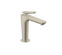 hansgrohe AXOR Citterio C Mitigeur monocommandé pour lavabo 125, avec CoolStart et garniture d'écoulement, 49040820, Couleur: Nickel brossé