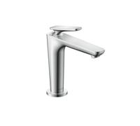 hansgrohe AXOR Citterio C Mitigeur monocommandé pour lavabo 125, avec CoolStart et garniture d'écoulement, 49040000, Couleur: chrome