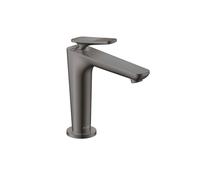 hansgrohe AXOR Citterio C Mitigeur monocommandé pour lavabo 125, avec CoolStart et garniture d'écoulement, Cubic cut, 49041330, Couleur: Chrome noir poli