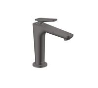 hansgrohe AXOR Citterio C Mitigeur monocommandé pour lavabo 125, avec CoolStart et garniture d'écoulement, Cubic cut, 49041340, Couleur: Chrome noir brossé
