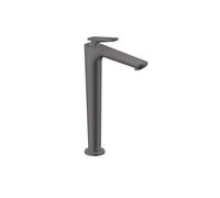 hansgrohe AXOR Citterio C Mitigeur monocommandé pour lavabo 250, avec CoolStart et garniture d'écoulement, Cubic cut, 49051340, Couleur: Chrome noir brossé
