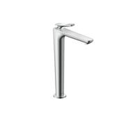 hansgrohe AXOR Citterio C Mitigeur monocommandé pour lavabo 250, avec CoolStart et garniture d'écoulement, Cubic cut, 49051000, Couleur: chrome