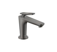 hansgrohe AXOR Citterio C Mitigeur monocommandé pour lavabo 90, avec CoolStart pour lave-mains et garniture de vidage, Cubic cut, 49021330, Couleur: Chrome noir poli