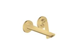 hansgrohe AXOR Citterio C Mitigeur monocommandé pour lavabo encastré pour montage mural, bec 195mm, 49110250, Couleur: Optique or brossé