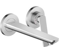 hansgrohe AXOR Citterio C Mitigeur monocommandé pour lavabo encastré pour montage mural, bec 195mm, Cubic cut, 49111000, Couleur: chrome