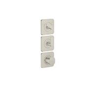 Hansgrohe Axor Citterio C module thermostat 380/120, 49710800 coupe cubique, aspect inox, encastré, avec rosaces
