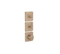 Hansgrohe Axor Citterio C module thermostat 380/120, 49711310 coupe cubique, or rouge brossé, encastré, avec rosaces