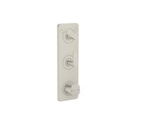 hansgrohe AXOR Citterio C Module thermostatique 380/120 encastré avec plaque pour 2 consommateurs, 49700800, Couleur: Acier inoxydable Optic