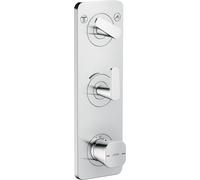 hansgrohe AXOR Citterio C Module thermostatique 380/120 encastré avec plaque pour 2 consommateurs, 49700000, Couleur: chrome