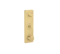 hansgrohe AXOR Citterio C Module thermostatique 380/120 encastré avec plaque pour 2 consommateurs, 49700250, Couleur: Optique or brossé