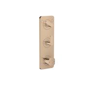 hansgrohe AXOR Citterio C Module thermostatique 380/120 encastré avec plaque pour 2 consommateurs, 49700300, Couleur: Rouge poli or