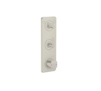 hansgrohe AXOR Citterio C Module thermostatique 380/120 encastré avec plaque pour 2 consommateurs, coupe cubique, 49701800, Couleur: Acier inoxydable Optic