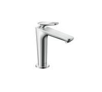 Hansgrohe Axor Citterio C Robinet 1 trou pour lavabo 125 CoolStart avec bouchon d’évacuation, bec droit Cubic cut 13,5 cm chrome 49041000