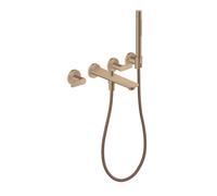 hansgrohe AXOR Citterio C Robinetterie de baignoire 3 trous encastrée pour montage mural, avec douchette à main, 49480310, Couleur: Or rouge brossé