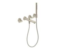 hansgrohe AXOR Citterio C Robinetterie de baignoire 3 trous encastrée pour montage mural, avec douchette à main, 49480820, Couleur: Nickel brossé