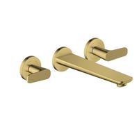 Hansgrohe Robinetterie de baignoire AXOR Citterio C 3 trous encastrée Cubic cut Optique en or poli