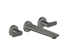 hansgrohe AXOR Citterio C robinetterie de baignoire 3 trous encastrée pour montage mural, Cubic cut, 49483330, Couleur: Chrome noir poli