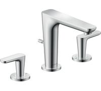 hansgrohe AXOR Citterio C robinetterie de lavabo 3 trous 125, avec vidage à tirette, 49060000, Couleur: chrome