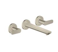 hansgrohe AXOR Citterio C robinetterie de lavabo 3 trous encastrée pour montage mural, bec 195mm, Cubic cut, 49071820, Couleur: Nickel brossé