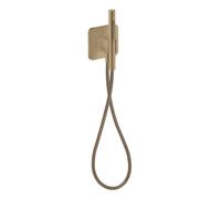 hansgrohe AXOR Citterio C Unité de porte 120/120 softsquare avec douchette à main 2jet et flexible de douche textile, 49626140, Couleur: Bronze brossé