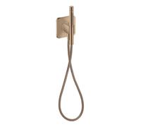 hansgrohe AXOR Citterio C Unité de porte 120/120 softsquare avec douchette à main 2jet et flexible de douche textile, 49626300, Couleur: Rouge poli or