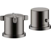 hansgrohe AXOR Citterio E 2 trous pour baignoire avec thermostat, 36412330, Couleur: Chrome noir poli