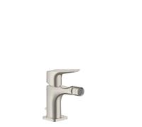 hansgrohe AXOR Citterio E Mitigeur monocommande de bidet avec béqu'ille et garniture de vidage, 36121800, Couleur: Acier inoxydable Optic