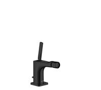 hansgrohe AXOR Citterio E Mitigeur monocommande de bidet avec garniture de vidage, 36120670, Couleur: Noir Mat