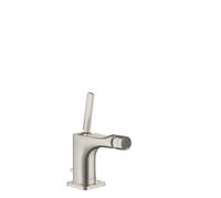 hansgrohe AXOR Citterio E Mitigeur monocommande de bidet avec garniture de vidage, 36120800, Couleur: Acier inoxydable Optic
