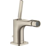 hansgrohe AXOR Citterio E Mitigeur monocommande de bidet avec garniture de vidage, 36120820, Couleur: Nickel brossé