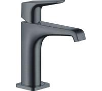 hansgrohe AXOR Citterio E mitigeur monocommande de lavabo 125 avec béqu'ille sans garniture de vidage, 36111340, Couleur: Chrome noir brossé