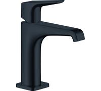 hansgrohe AXOR Citterio E mitigeur monocommande de lavabo 125 avec béqu'ille sans garniture de vidage, 36111670, Couleur: Noir Mat