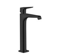 hansgrohe AXOR Citterio E mitigeur monocommande de lavabo 250 avec béqu'ille sans timon, 36113670, Couleur: Noir Mat